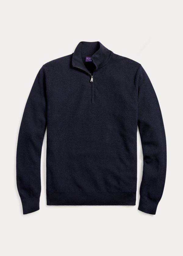 Suéter Ralph Lauren Piqué Merino-Cashmere Homem 83074-ACWM